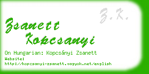 zsanett kopcsanyi business card